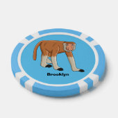 Funny proboscis aap cartoon afbeelding poker chips (Enkel)