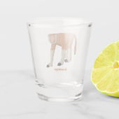 Funny proboscis aap cartoon afbeelding shot glas (Achterkant)