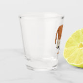 Funny proboscis aap cartoon afbeelding shot glas (Links)
