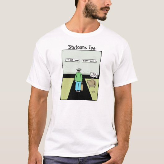 Funny Procrastination Cartoon T-shirt (Voorkant)