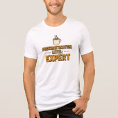Funny "Procrastination Level Expert" Tri-Blend Shirt (Voorkant)