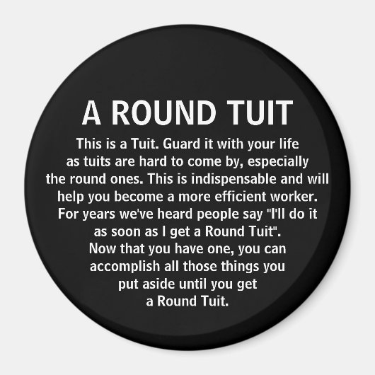 Funny Procrastinator Kantoor CoWorker Humor Magneet (Voorkant)