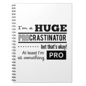 Funny Procrastinator Quote Notitieboek (Voorkant)