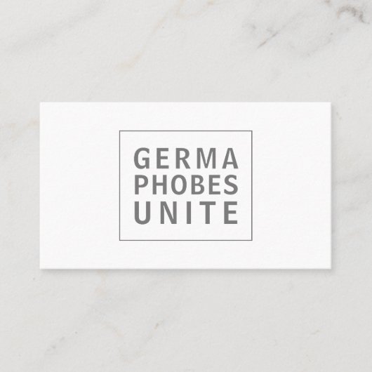 Funny Professional Cleaning Service Germaphobes Visitekaartje (Voorkant)