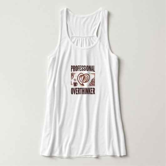 Funny "Professional Overthinker" Quote Tanktop (Design voorkant)