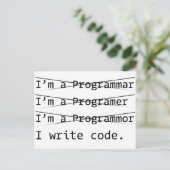 Funny Programmer Briefkaart (Staand voorkant)
