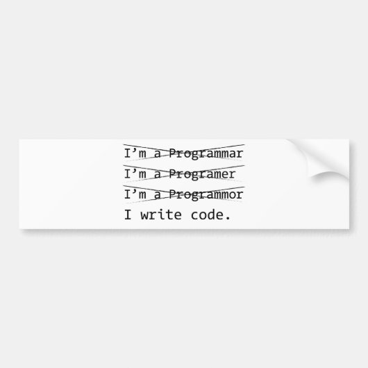 Funny Programmer Bumpersticker (Voorkant)