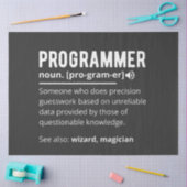 Funny Programmer Code Developer Betekenis Definiti Tissuepapier (Craft)