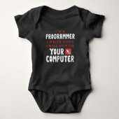Funny Programmer Computer Repair Coder Humor Romper (Voorkant)