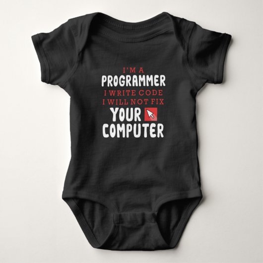 Funny Programmer Computer Repair Coder Humor Romper (Voorkant)