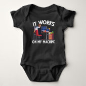 Funny Programmer Computer Science Coder Machine Romper (Voorkant)