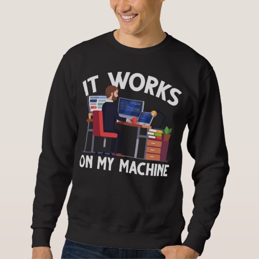 Funny Programmer Computer Science Coder Machine Trui (Voorkant)