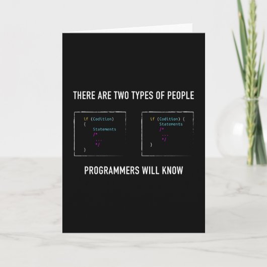 Funny Programmer Gift for Coding Geek Kaart (Voorkant)