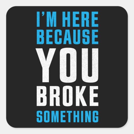 Funny Programmer Gift for Coding nerds Vierkante Sticker (Voorkant)