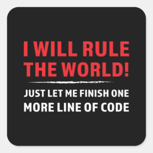 Funny Programmer Gift for Software Dev Vierkante Sticker