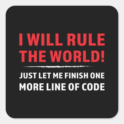 Funny Programmer Gift for Software Dev Vierkante Sticker (Voorkant)