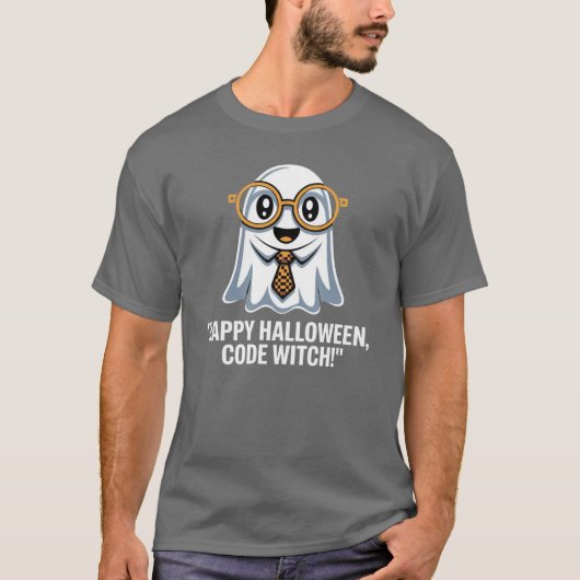 Funny Programmer Halloween T-shirt (Devant)