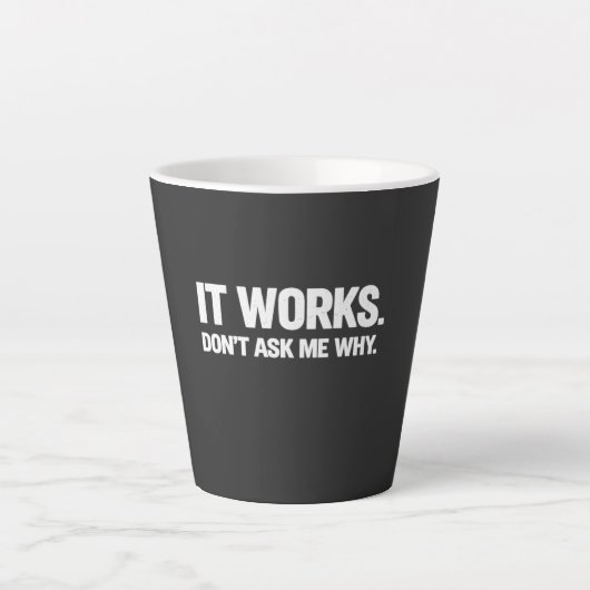 Funny Programmer Humor for Developers and Coders Latte Mok (Voorkant)
