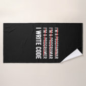 Funny Programmer I Wite Code (Serviette de bain)