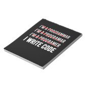 Funny Programmer I Wite Code Notitieblok (Gedraaid)