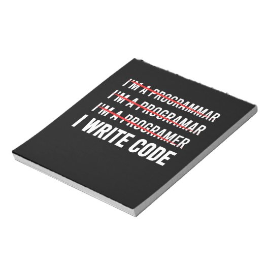 Funny Programmer I Wite Code Notitieblok (Gedraaid)