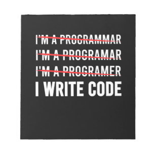Funny Programmer I Wite Code Notitieblok
