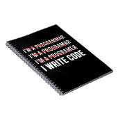 Funny Programmer I Wite Code Notitieboek (Rechterzijde)