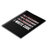 Funny Programmer I Wite Code Notitieboek (Linkerzijde)