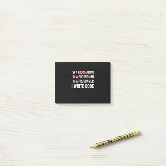 Funny Programmer I Wite Code Post-it® Notes (Op bureau)
