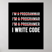 Funny Programmer I Wite Code Poster (Voorkant)