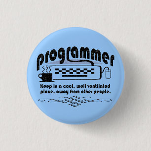 Funny Programmer Ronde Button 3,2 Cm