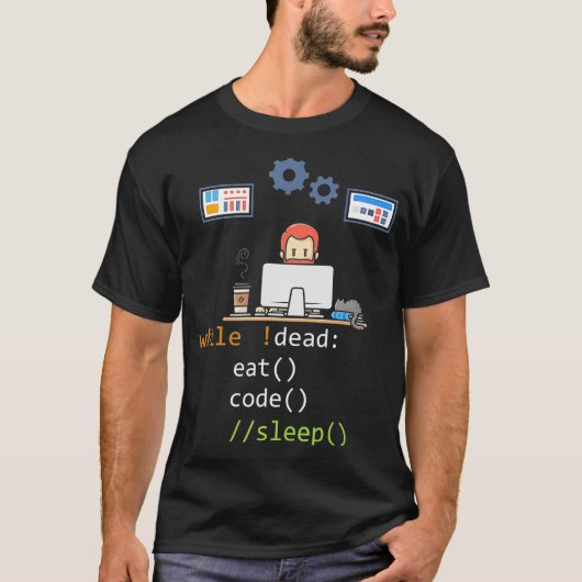 Funny Programming Python Javascript c Coding Progr T-shirt (Voorkant)