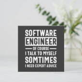 Funny Programming Software Engineer Gift Kaart (Staand voorkant)