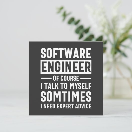 Funny Programming Software Engineer Gift Kaart (Staand voorkant)