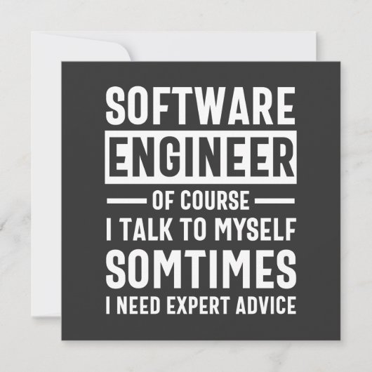 Funny Programming Software Engineer Gift Kaart (Voorkant)