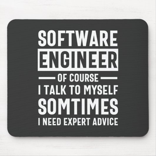 Funny Programming Software Engineer Gift Muismat (Voorkant)
