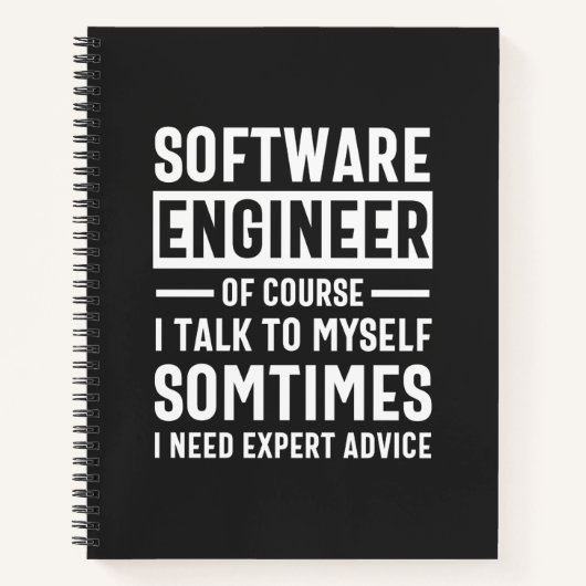 Funny Programming Software Engineer Gift Notitieboek (Voorkant)