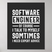 Funny Programming Software Engineer Gift Poster (Voorkant)