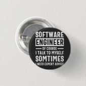 Funny Programming Software Engineer Gift Ronde Button 3,2 Cm (Voorkant /achterkant)