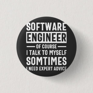 Funny Programming Software Engineer Gift Ronde Button 3,2 Cm