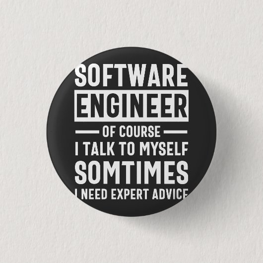 Funny Programming Software Engineer Gift Ronde Button 3,2 Cm (Voorkant)