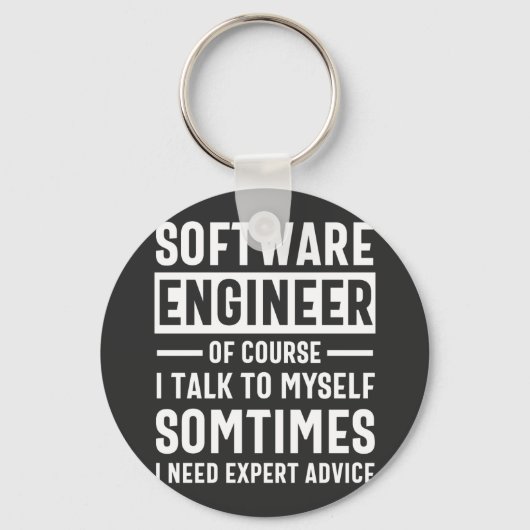 Funny Programming Software Engineer Gift Sleutelhanger (Voorkant)