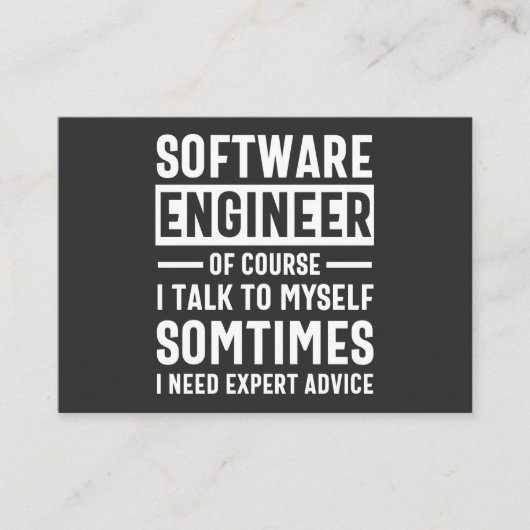 Funny Programming Software Engineer Gift Visitekaartje (Voorkant)