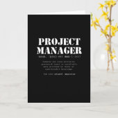 Funny Project Manager Dictionary Definition Kaart (Gele Bloem)
