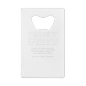 Funny Project Manager Dictionary Definition Kredietkaart Flessenopener (Achterkant)