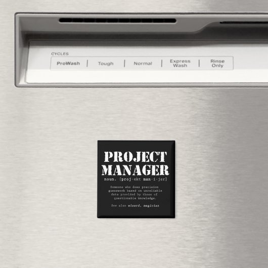 Funny Project Manager Dictionary Definition Magneet (Insitu (Vaatwasser))