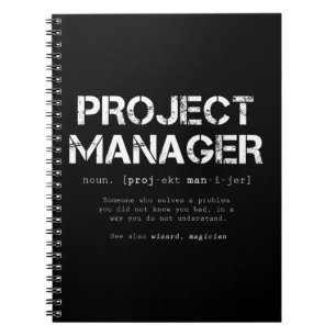 Funny Project Manager Dictionary Definition Notitieboek