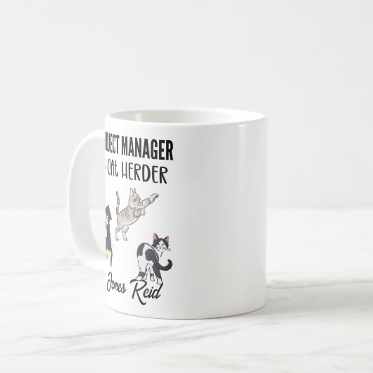Funny Project Manager Engineering Business Koffiemok (Voorkant links)