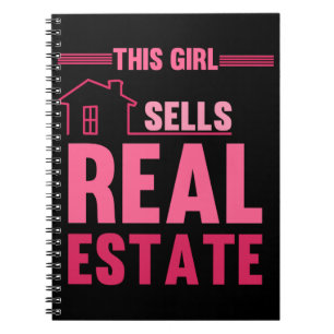 Funny Property Investor Girl Real Estate Agent Notitieboek