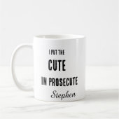 Funny prosecutor lawyer typography koffiemok (Links)